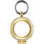 Wholesale Diamond Glitter Crystal AirTag Tracker Holder Loop Case Cover Ring Key Chain for Apple AirTag (Gold)